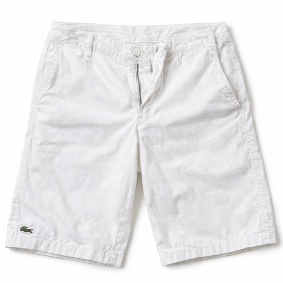 Lacoste Other - Lacoste White Chino Shorts Mens 30 Cotton Twill Classic Fit Preppy